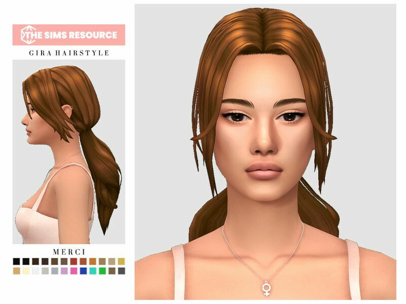 Gira Hairstyle 1 Gira Hairstyle Sims 4 CC
