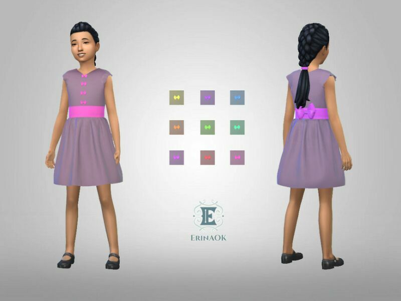 Girl’S Dress 0507 By Erinaok 1 Girl’S Dress 0507 By Erinaok Sims 4 CC