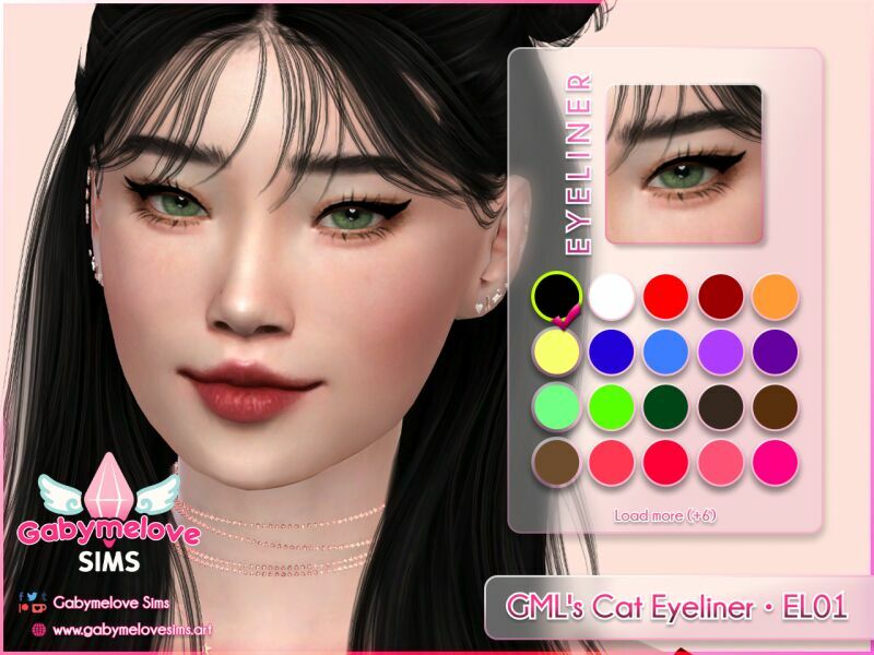 Gml’S CAT Eyeliner • EL01 1 Gml’S CAT Eyeliner • EL01 Sims 4 CC