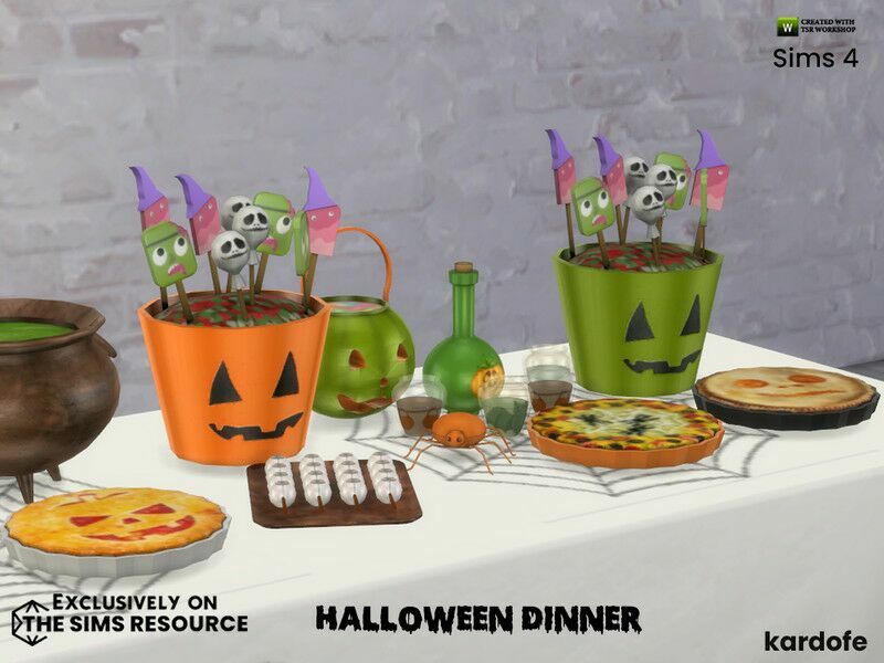 Halloween Dinner By Kardofe 1 Halloween Dinner By Kardofe Sims 4 CC