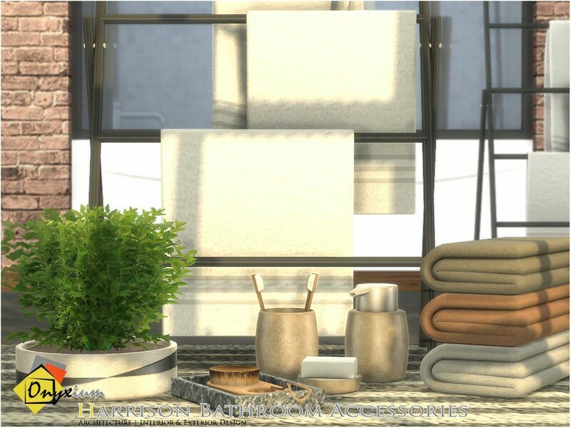 Harrison Bathroom Accessories By Onyxium 1 Harrison Bathroom Accessories By Onyxium Sims 4 CC