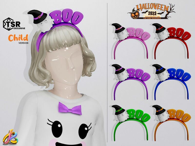 Headband 255 – Halloween Collection – Child Version By Robertaplobo 1 Headband 255 – Halloween Collection – Child Version By Robertaplobo Sims 4 CC