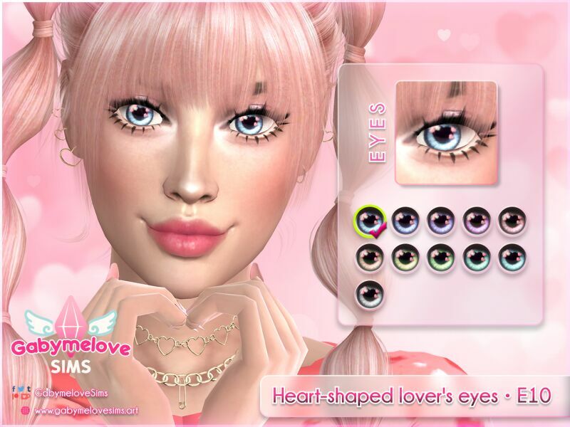 Heart-Shaped Lover’S Eyes • E10, Contact Lenses | Valentine’S Collection 2024 1 Heart-Shaped Lover’S Eyes • E10, Contact Lenses | Valentine’S Collection 2024 Sims 4 CC