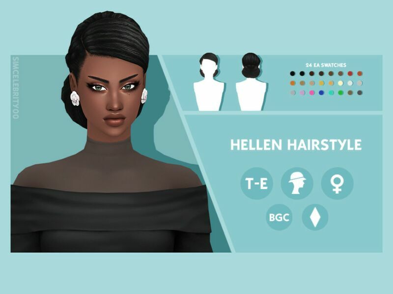 Hellen Hairstyle By Simcelebrity00 1 Hellen Hairstyle By Simcelebrity00 Sims 4 CC