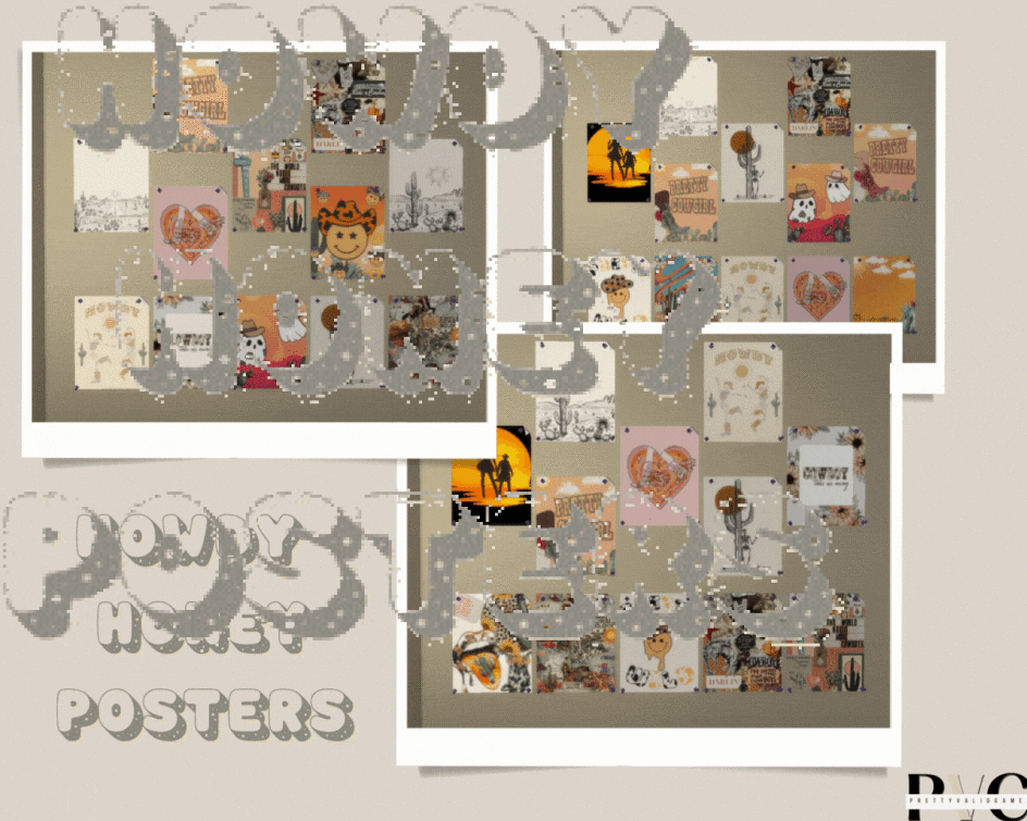 Howdy Honey Posters By Prettyvalidgames 1 Howdy Honey Posters By Prettyvalidgames Sims 4 CC