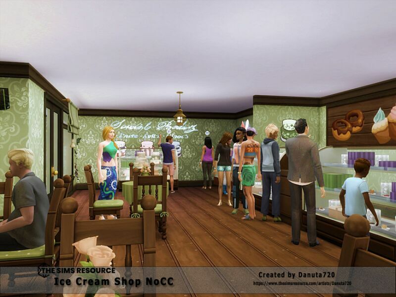ICE Cream Shop By Danuta720 5 sims 4 cc ice cream shop by danuta720 4
