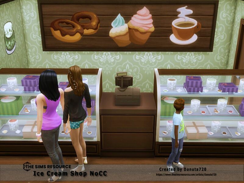 ICE Cream Shop By Danuta720 2 sims 4 cc ice cream shop by danuta720 7
