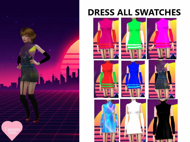 sims 4 cc into the 80s collection part 2 clothing set 1 by laurensims 2