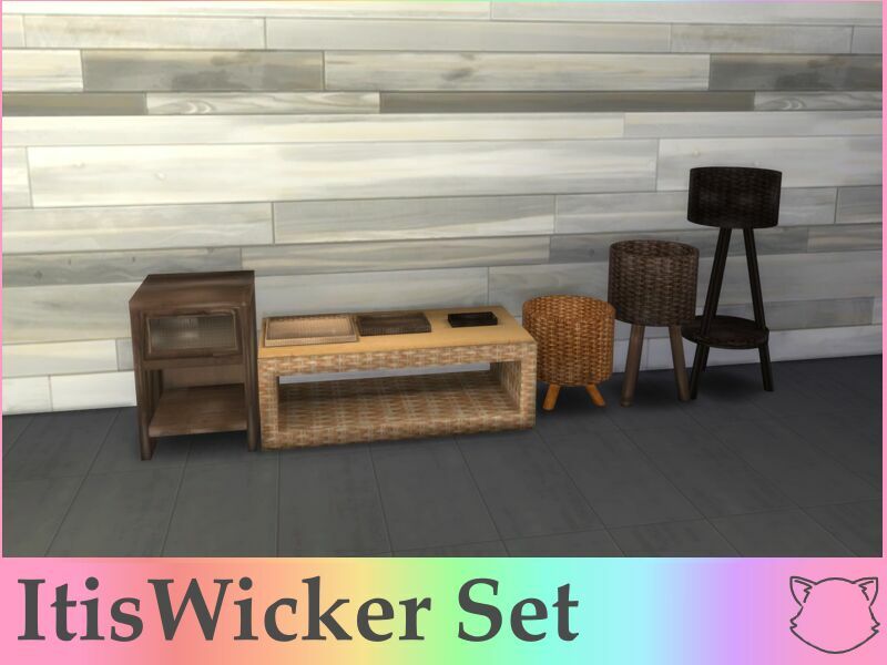 Itiswicker SET – Wicker Furniture By Itiscats 3 sims 4 cc itiswicker set wicker furniture by itiscats 3