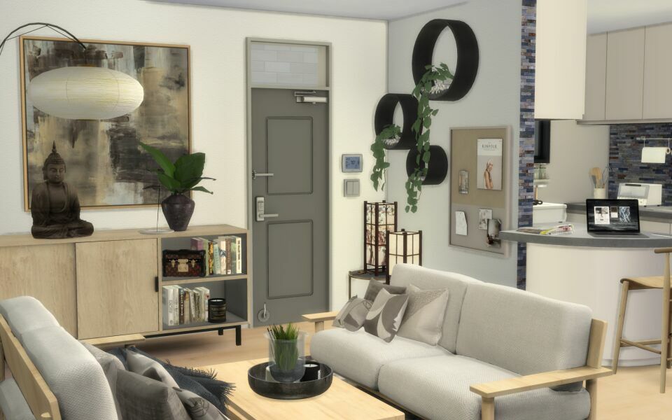 Japanese Apartment CC Build 11 sims 4 cc japanese apartment cc build 2