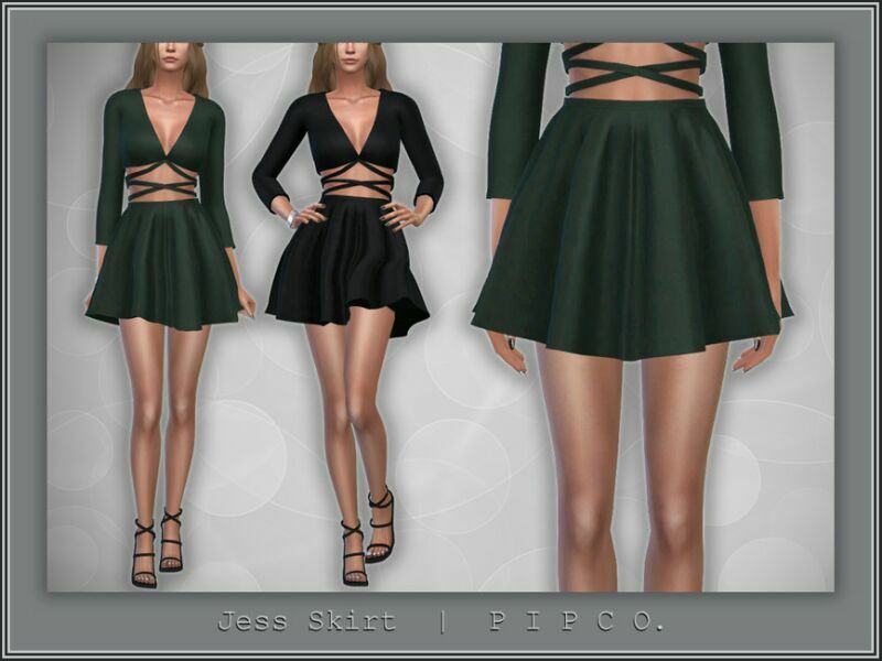 Jess Skirt. By Pipco 1 Jess Skirt. By Pipco Sims 4 CC