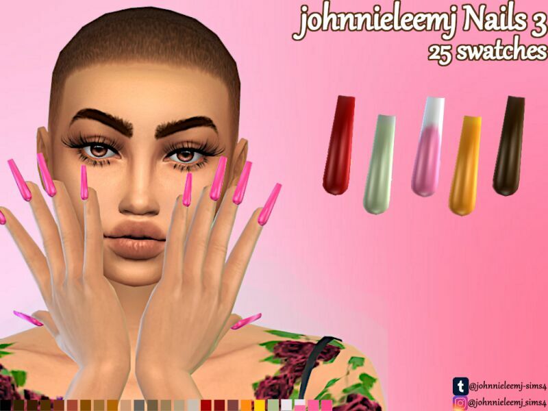 Johnnieleemj Nails 3 By Johnnieleemj 1 Johnnieleemj Nails 3 By Johnnieleemj Sims 4 CC