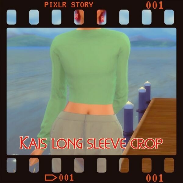 sims 4 cc kais long sleeve crop by alexmilo 2