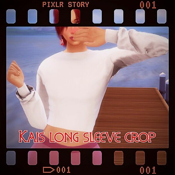 sims 4 cc kais long sleeve crop by alexmilo 3