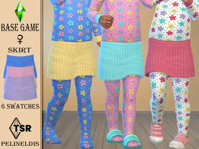 Knitted Skirt By Pelineldis 1 Knitted Skirt By Pelineldis Sims 4 CC