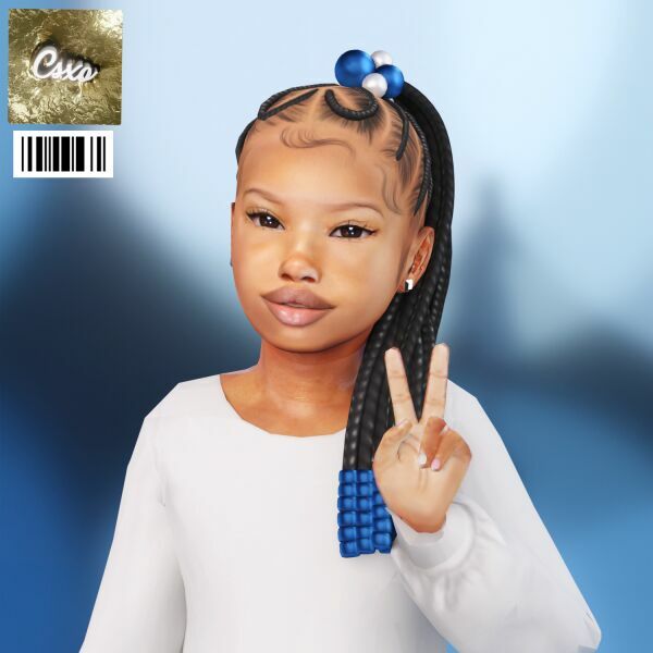Laylah Braided Pony Sims 4 CC