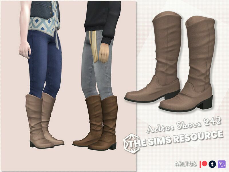 Leather Boots Male By Arltos 1 Leather Boots Male By Arltos Sims 4 CC