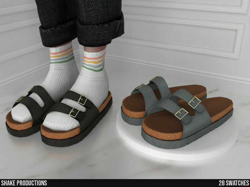 Leather Sandals (Female) – S012407 V2 (FOR Socks) 1 Leather Sandals (Female) – S012407 V2 (FOR Socks) Sims 4 CC