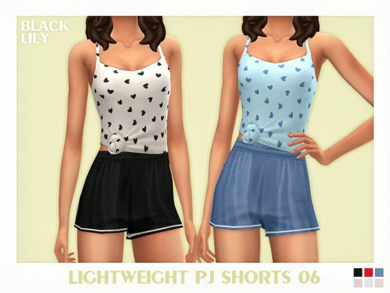 Lightweight PJ Shorts 06 1 Lightweight PJ Shorts 06 Sims 4 CC