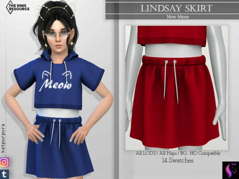 Lindsay Skirt By Katpurpura 1 Lindsay Skirt By Katpurpura Sims 4 CC