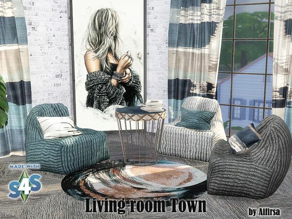 Livingroom Town By Aifirsa 1 Livingroom Town By Aifirsa Sims 4 CC