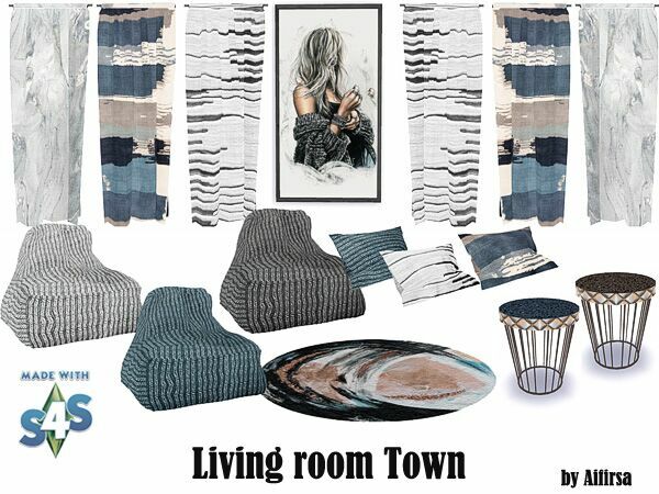 Livingroom Town By Aifirsa 2 sims 4 cc livingroom town by aifirsa 2