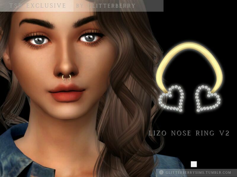 Lizo Heart Nose Ring V2 By Glitterberryfly 1 Lizo Heart Nose Ring V2 By Glitterberryfly Sims 4 CC
