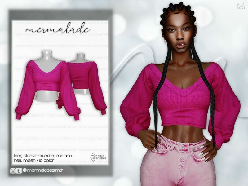 Long Sleeve Sweater MC350 By Mermaladesimtr 1 Long Sleeve Sweater MC350 By Mermaladesimtr Sims 4 CC