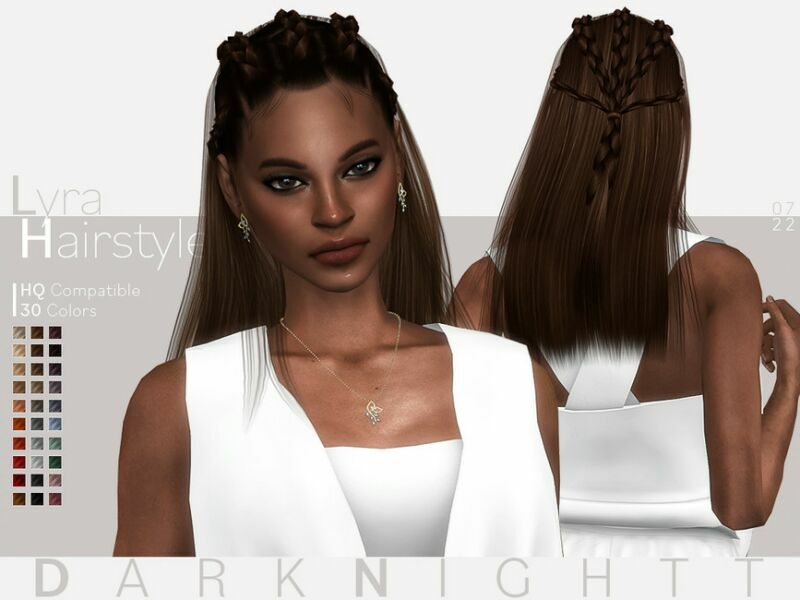 Lyra Hairstyle By Darknightt 1 Lyra Hairstyle By Darknightt Sims 4 CC