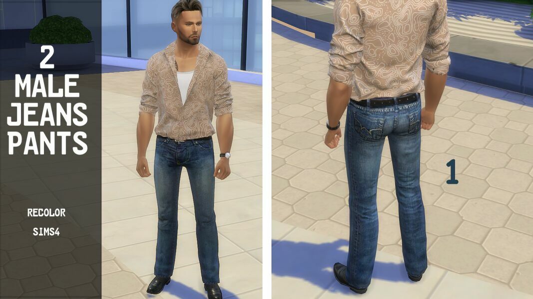 Male Jeans Pants By Exzentra 1 Male Jeans Pants By Exzentra Sims 4 CC