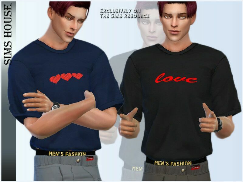 Man'S T-Shirt 1 Man’S T-Shirt Sims 4 CC