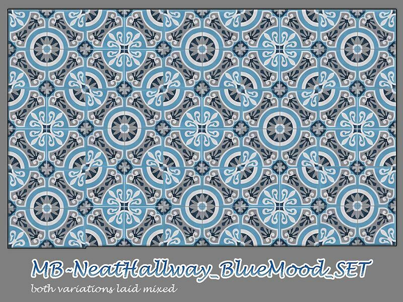 Mb-Neathallway_Bluemood_Set By Matomibotaki 2 sims 4 cc mb neathallway bluemood set by matomibotaki 2