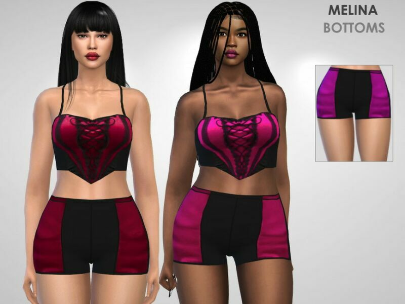 Melina Bottoms By Puresim 1 Melina Bottoms By Puresim Sims 4 CC