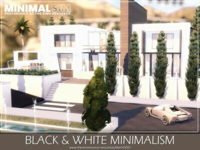 Minimalsim – Black & White Minimalism By Mychqqq Sims 4 CC