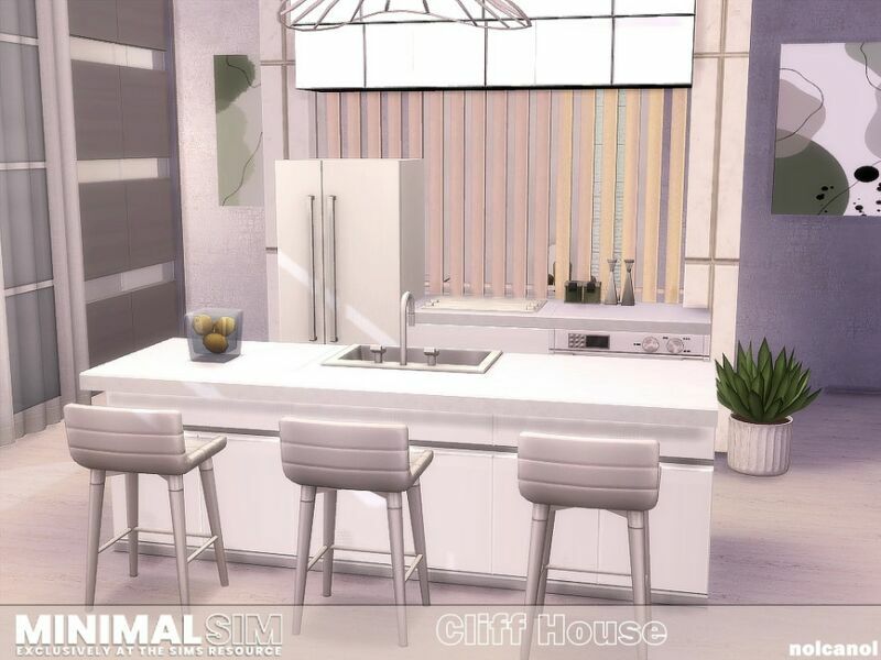 Minimalsim Cliff House / TSR CC Only By Nolcanol 3 sims 4 cc minimalsim cliff house tsr cc only by nolcanol 6