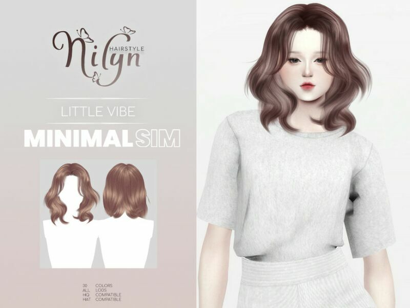 Minimalsim – Little Vibe Hair – NEW Mesh By Nilyn 1 Minimalsim – Little Vibe Hair – NEW Mesh By Nilyn Sims 4 CC