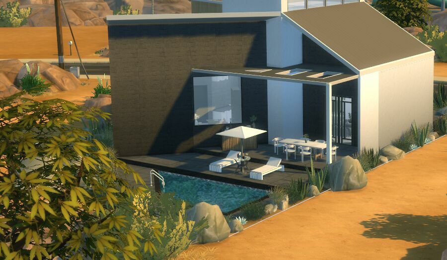 Modern Desert Home 4 sims 4 cc modern desert home 2