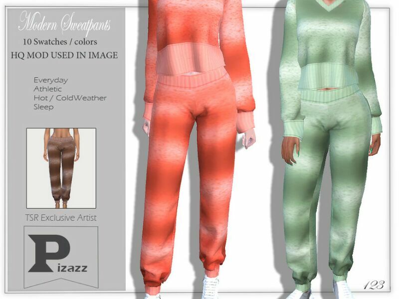 Modern Sweatpants By Pizazz 1 Modern Sweatpants By Pizazz Sims 4 CC