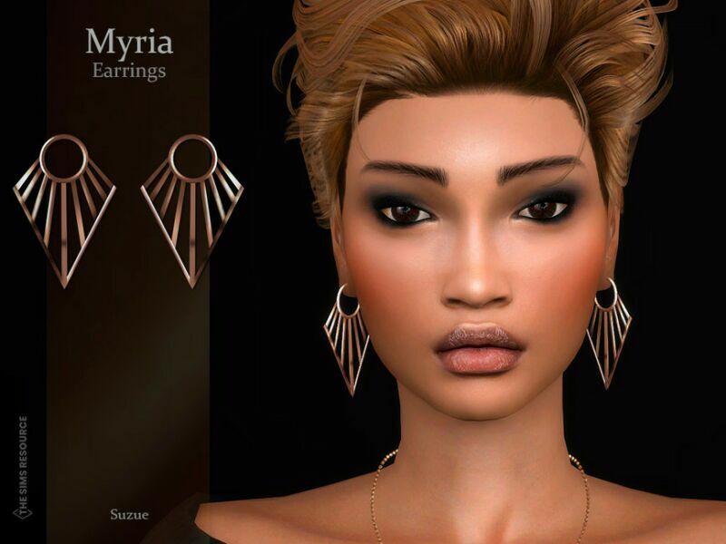 Myria Earrings By Suzue 1 Myria Earrings By Suzue Sims 4 CC