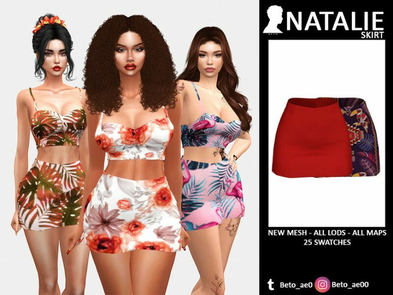 Natalie (Skirt) 1 Natalie (Skirt) Sims 4 CC