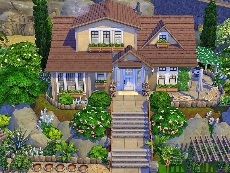 Nature Lover Cottage – NO CC By Flubs79 1 Nature Lover Cottage – NO CC By Flubs79 Sims 4 CC
