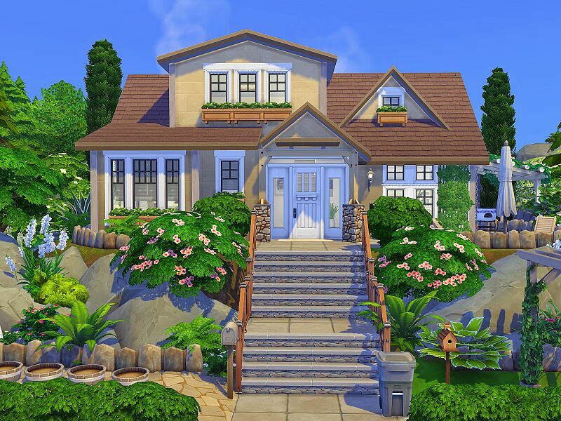 Nature Lover Cottage – NO CC By Flubs79 7 sims 4 cc nature lover cottage no cc by flubs79 2