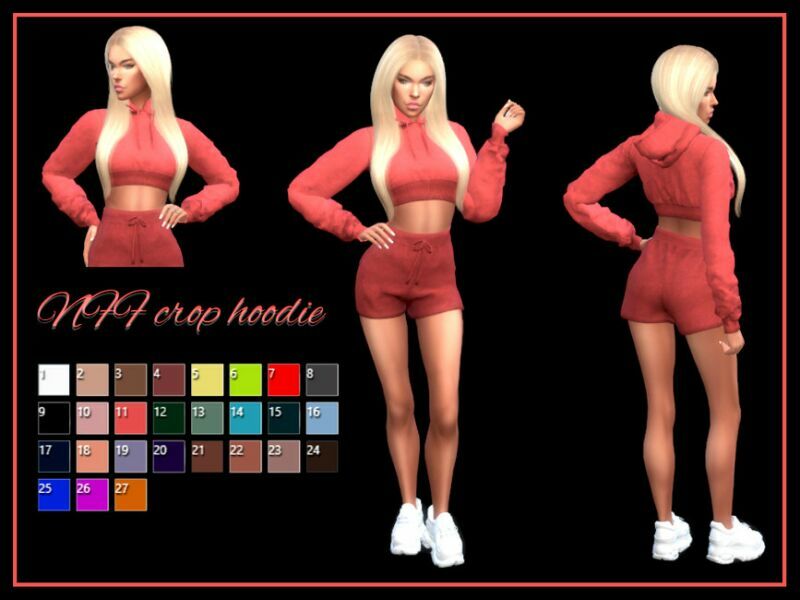 NFF Crop Hoodie By Nadiafabulousflow 1 NFF Crop Hoodie By Nadiafabulousflow Sims 4 CC