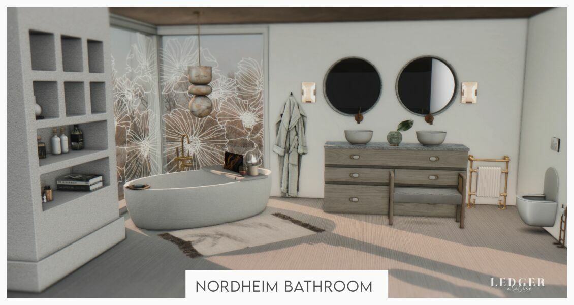 Nordheim Bathroom SET 5 sims 4 cc nordheim bathroom set 2