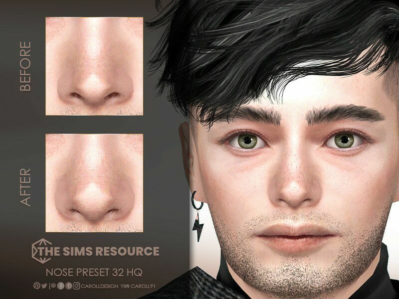 Nose Preset 32 HQ By Caroll91 1 Nose Preset 32 HQ By Caroll91 Sims 4 CC