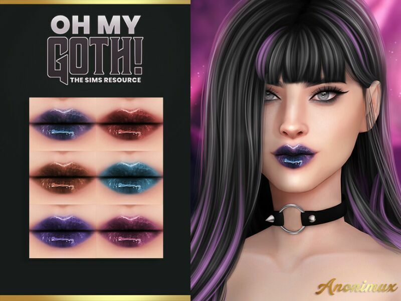 OH MY Goth! – Carmilla Lips 1 OH MY Goth! – Carmilla Lips Sims 4 CC