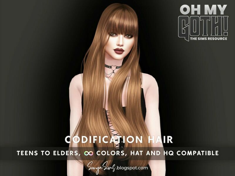 OH MY Goth – Codification Hair By Sonyasimscc 2 sims 4 cc oh my goth codification hair by sonyasimscc 2