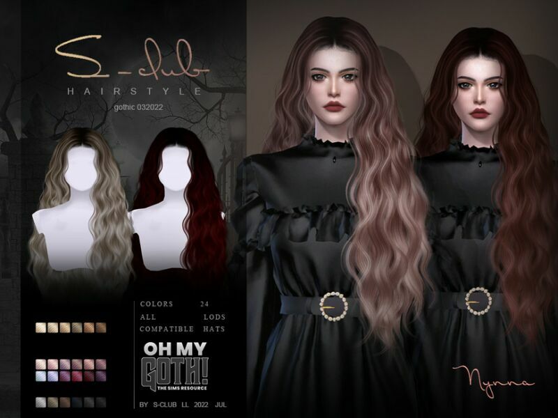 OH MY Goth – Sclub_Ts4_Llhair_140722(Nynna) By S-Club 1 OH MY Goth – Sclub_Ts4_Llhair_140722(Nynna) By S-Club Sims 4 CC