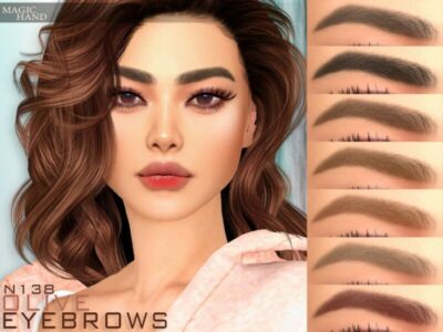 Olive Eyebrows N138 By Magichand Sims 4 CC