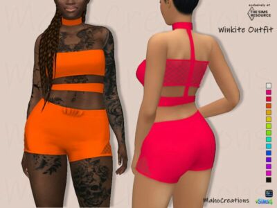Outfit Winkite By Mahocreations Sims 4 CC